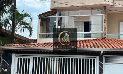 Sobrado na Guilhermina com 3 quartos à venda, 112 m² por R$ 900.000 - Vila Guilhermina - Praia Grande/SP