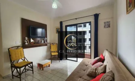 Apartamento com sacada e 1 quarto à venda, 49 m² por R$ 285 - Boqueirão - Praia Grande/SP