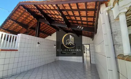 Casa Geminada com 1 dormitório e edícula à venda por R$ 350.000 - Solemar - Praia Grande/SP