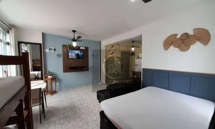 Kitnet vista mar com 1 dormitório à venda, 44 m² por R$ 225.000 - Tupi - Praia Grande/SP