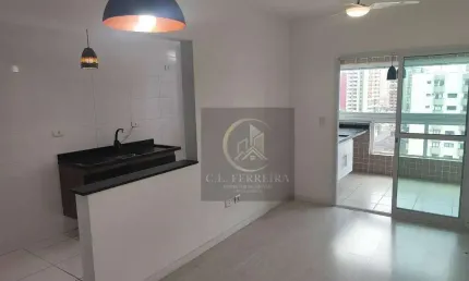 Apartamento com 2 dormitórios à venda, 68 m² por r$ 600.000 - canto do forte - praia grande/sp