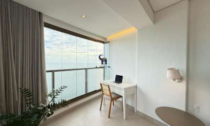 APARTAMENTO PARA LOCAÇÃO  1/4  MOBILIADO EM ONDINA - BEACH CLASS SALVADOR  VISTA MAR PERMANENTE COM CAUÇÃO.