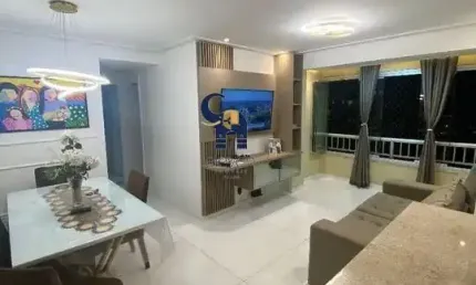 Apto 2/4 com 1 suíte, 64 m2, nascente total, 1 vaga de garagem coberta, 