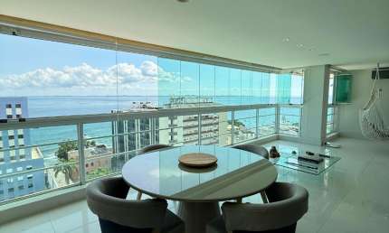 APARTAMENTO PARA VENDA NO BARRA PORTO CONDOMÍNIO CLUBE 4/4  REVERTIDO PARA DUAS SUITES  VISTA MAR 