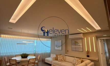 Apartamento para LOCAÇÃO mobiliado  2 suítes com 92m² no Horto Florestal, closet na suíte principal, roupeiro, andar alto, sala integrada à varanda com fechamento em reiki, lavabo, banheiro de serviço