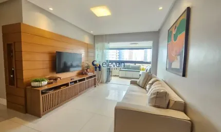 Caminho das árvores  belo apartamento de três quartos, sendo uma suíte, 117,00mtrs,  nascente,