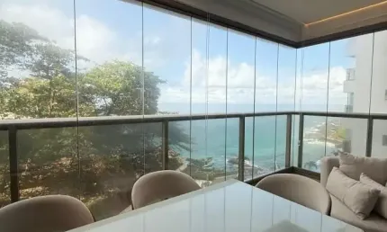 Apartamento de alto padrão e vista mar para aluguel anual 2/4 uma suíte vista mar com infra