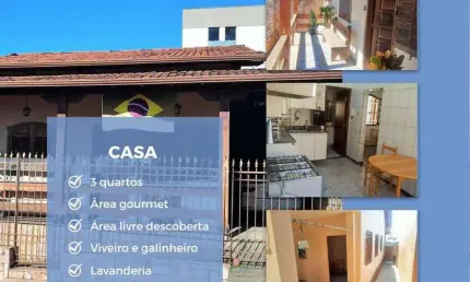 Casa 3 quartos e área gourmet no alto dos pinheiros, bh