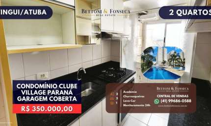 Apartamento de 2 quartos, decimo andar, garagem coberta