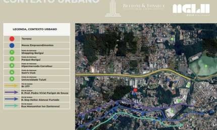 Terreno ZR3 de 2100m² no Ecoville - CONSTRUTORAS, INCORPORADORAS