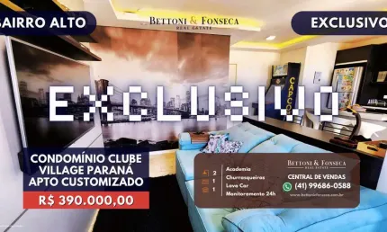 Apartamento exclusivo e customizado, 100% mobiliado!