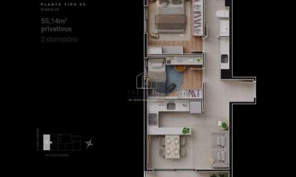 Apartamento para Venda em Curitiba, Centro, 2 dormitórios, 1 banheiro, 1 vaga