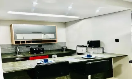 Flat com 1 quarto à venda no Centro, São Vicente 