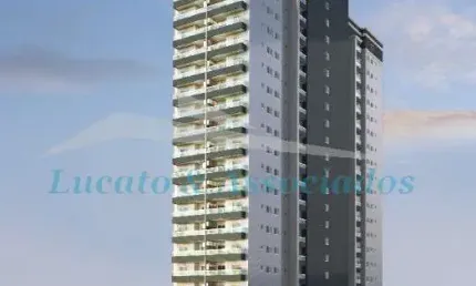 Lançamento na Aviação em Praia Grande SP 01 e 02 dormitórios, sala, cozinha, WC, área de serviço, sacada e 01 vaga de garagem.