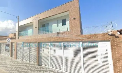 Casa em condomínio à venda em Praia Grande-SP, bairro Mirim: 2 quartos, 1 suíte, sala, banheiro, 1 vaga, 62m².
