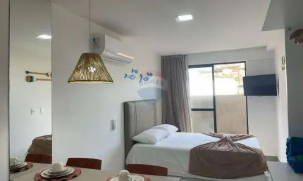 Apartamento com 26m², Mobiliado e Decorado - Praia do Cupe, Pernambuco