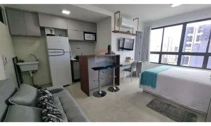 Flat/Estúdio mobiliado para alugar, 24m² em Boa Viagem