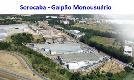Galpão para alugar em Sorocaba, Monousuário com pontes rolante