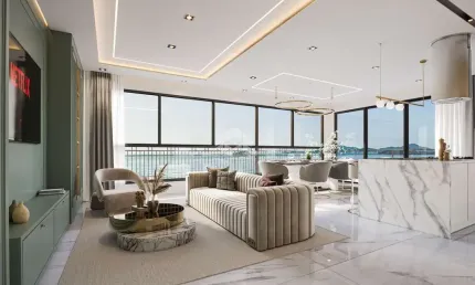 Apartamento estilo neoclássico com 3 quartos em balneário piçarras