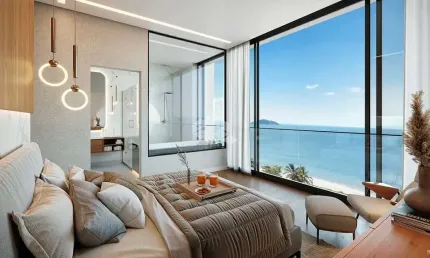 Apartamento Giardino FRENTE MAR com 2 suites à 100 metros da Praia da Armação em Penha-SC