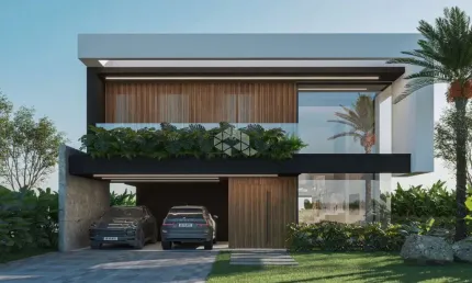 Casa contemporânea com 6 suítes no condomínio AMARE