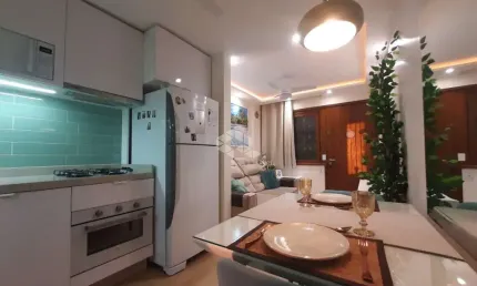 Apartamento centro de capão da canoa com vaga - mobiliado e decorado 1 dormitóri