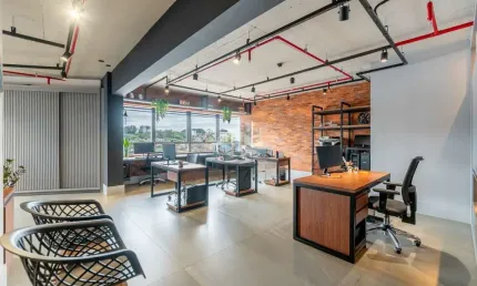 Sala comercial mobiliada de 80 m² com 2 vagas no hom nilo