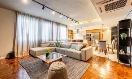 Exclusividade! apartamento de 120m mobiliado decorado moinhos de vento