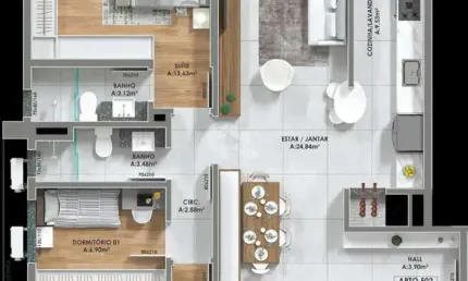 Apartamento com 3 Dormitórios (1 suíte) no Botafogo