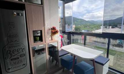 Apartamento mobiliado com 2 quartos/dormitórios no bairro Palmas, em Governador Celso Ramos- SC