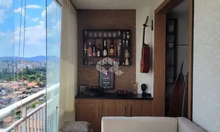 Apartamento com 1 dormitório e 1 vaga de garagem,  em condomínio com lazer completo no Alto da Lapa
