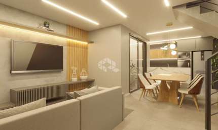 Casa em construção com 03 quartos e 01 suíte  no Terras de Santorini em Santa Maria