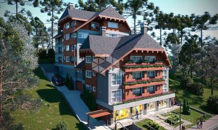 Apartamento de 1 dormitório sendo 1 suíte, localizado em Gramado.
