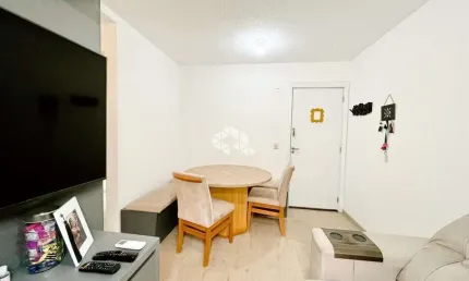 Apartamento 02 dormitórios, semi mobiliado com eletros,  infra condominial, 1 vaga garagem. centro / canoas. aceita financiamento e fgts