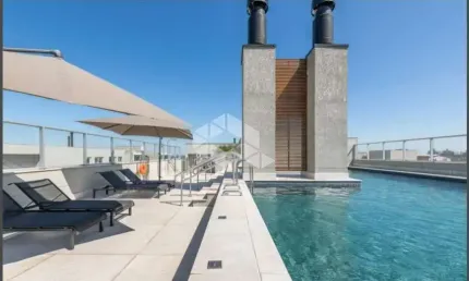 Apartamento 1 dormitório, Marechal Rondon Canoas, semi-mobiliado, vaga garagem, churrasqueira privada, piscina, elevador, financiamento e FGTS.