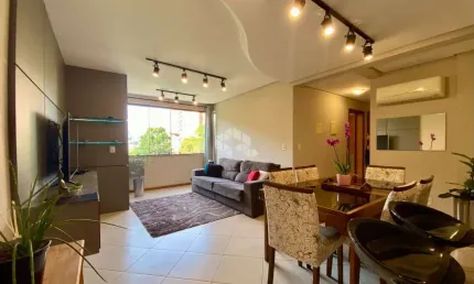 Apartamento 2 dormitórios, com suíte, cozinha americana, sala de estar e jantar integradas, vista panorâmica, 2 vagas cobertas, bairro Vila Rosa