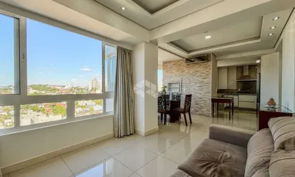 Apartamento mobiliado de 3 dormitórios,suíte,sacada integrada,2vagas,elevador,salão de festas,piscina aquecida no bairro Centro/Guarani, Novo Hamburgo