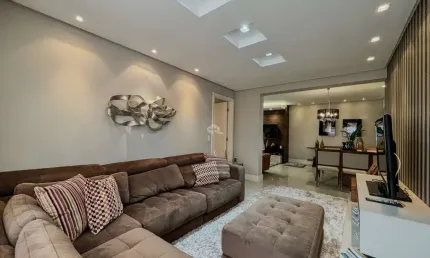Apartamento 3 dormitórios, mobiliado, suíte master,sacada, churrasqueira, lareira, piscina, 2 vagas, bairro Centro, Novo Hamburgo.