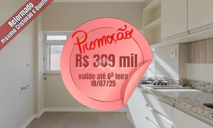 DE R$ 350 MIL POR R$ 309 MIL ATÉ SEXTA-FEIRA, 18/07/25. IMPECÁVEL 2 QUARTOS, REFORMADO, PRÓXIMO CRISTOVÃO E QUINTINO. ELEVADOR.
