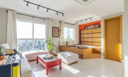 Loft com 45m2, cozinha com churrasqueira, mobiliado  1 vaga de garagem no petropolis!!!