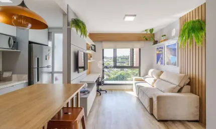 1 dormitorio mobiliado com 1 vaga de garagem no condominio fwd no bairro central parque