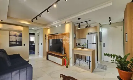 Apartamento  diferenciado, todo senimobiliado 2 dormitórios, no Condomínio Cromo, Humaitá, Porto Alegre