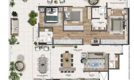 Apartamento com 3 quartos à venda na Rua Adhemar da Silva, 1, Kobrasol, São José