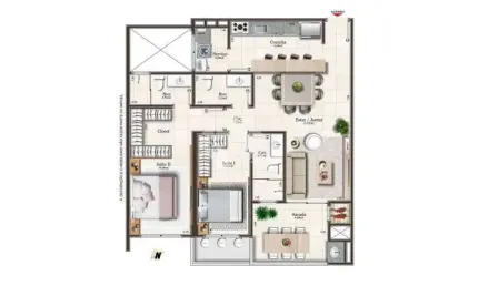 Apartamento com 2 quartos à venda na Avenida Salvador Di Bernardi, 855, Campinas, São José
