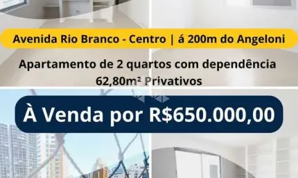 Apartamento de 2 dormitórios no Centro, Florianóplois-SC
