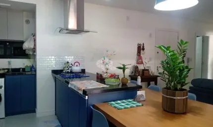 Apartamento semimobiliado com 2 dormitórios (1 suíte) e sacada com churrasqueira - bairro morro do espelho, são leopoldo
