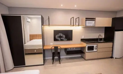 Apartamento jk / stúdio 24,7m² - mobiliado junto a feevale em novo hamburgo