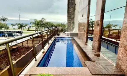 Apartamento com vista para o mar, mobiliado com 3 dormitórios, sendo 1 suíte, 2 vagas de garagem na beiramar em florianópolis/sc.