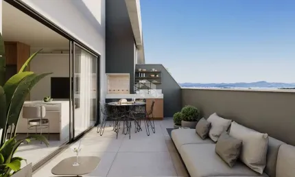 Apartamento com 2 dormitórios, sendo 2 suítes, 2 vagas de garagem no bairro Saco Grande em Florianópolis/SC.