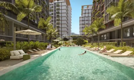 Apartamento na praça Passeio Pedra Branca de 2 dormitórios sendo 1 suíte e 1 vaga de garagem.